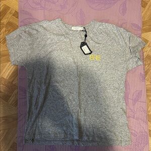 Rag & Bone Crewneck Tee with Yellow Chest Logo